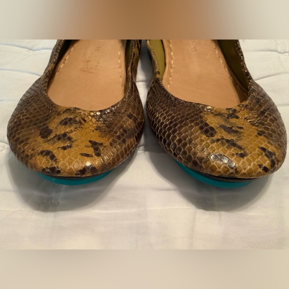 Tieks Mocha Snake Print Ballet Flats - Picture 3 of 8